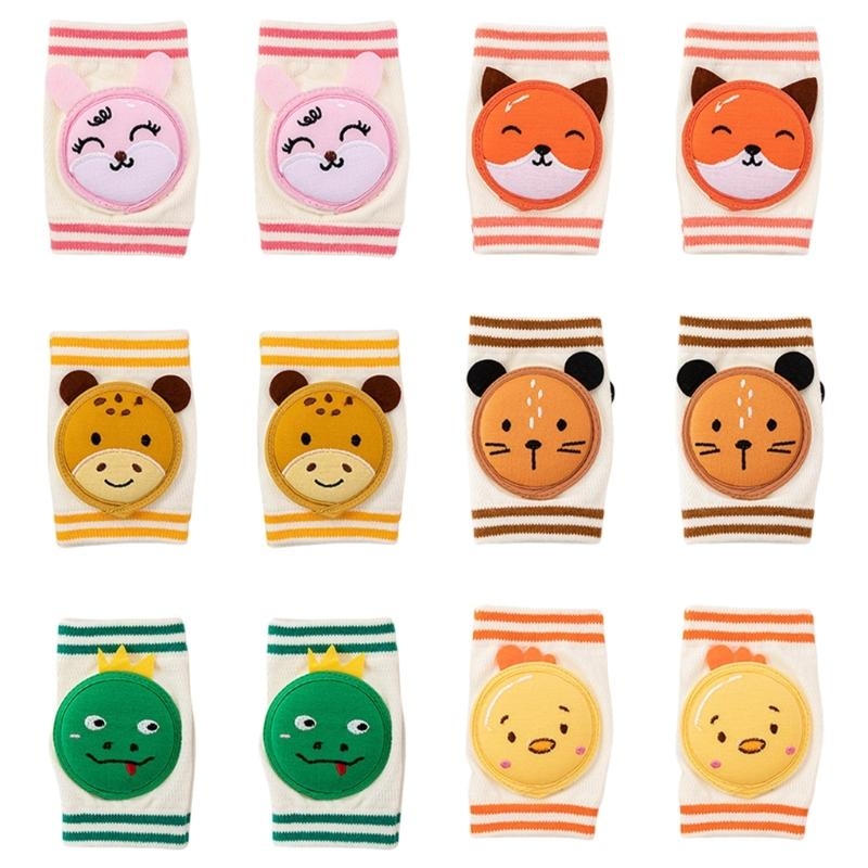 Baby Knee Pad Crawling - 滑り止めベビーニーガード膝パッド 厚手で一年中使用可能 内側裏地綿混紡 男女兼用 はいはい用アクセサリー