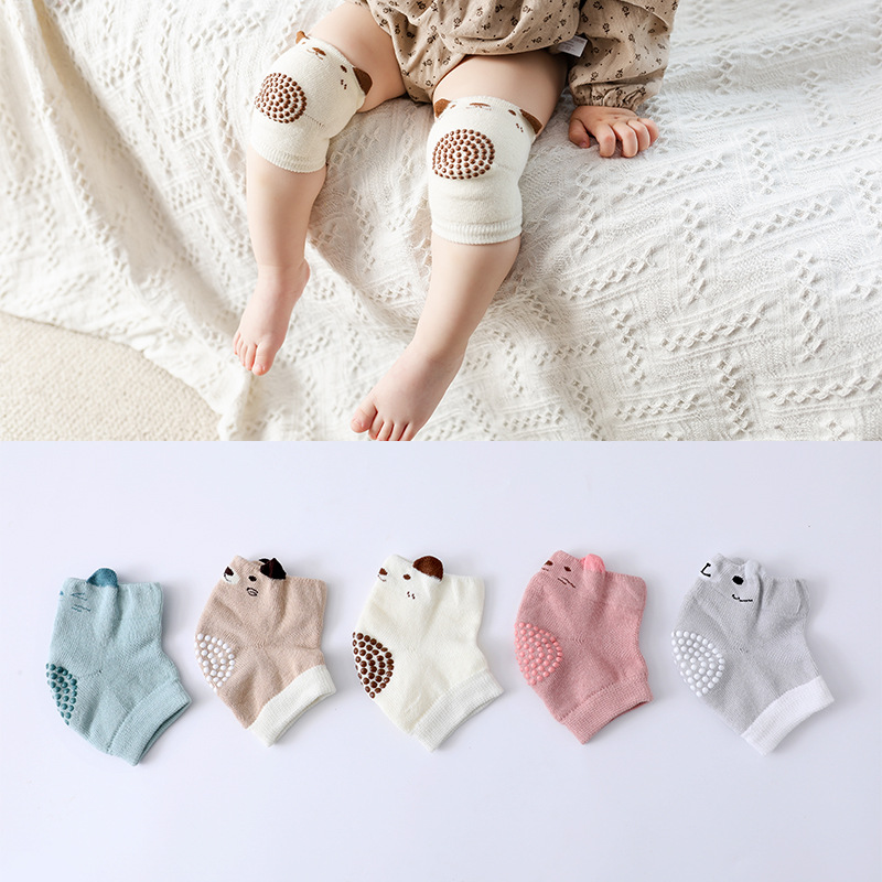 Baby Knee Pad Crawling - 子供用膝肘パッド 春夏用ベビーループソックス 粘着式滑り止め・転倒防止 クロール用保護具
