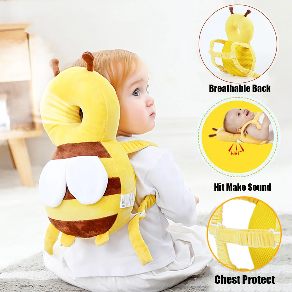 Infant Head Protector - ヘッドバックプロテクターベビープロテクト枕学習ウォークヘッドギア怪我防止安全パッド防止秋漫画蜂子供枕