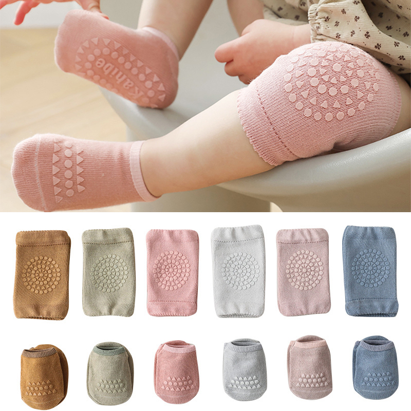 Baby Knee Pad Crawling - 安全ベビー膝パッド靴下セットノンスリップフロアソックス肘クッション膝蓋骨夏子供クロールプロテクターレッグウォーマーガールズボーイズ