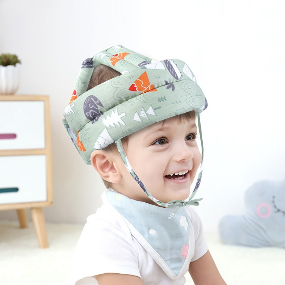 Infant Head Protector - ベビーヘッドプロテクター枕、柔らかく通気性のある綿素材、幼児が座ったりハイハイを学ぶため、頭の怪我を防ぎます