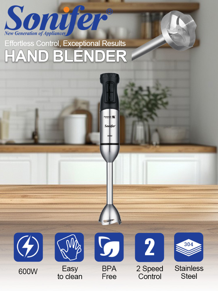 Baby Food Maker Blender - ハンドブレンダー Sonifer SF-8181 600W 15000RPM 2段階速度調整