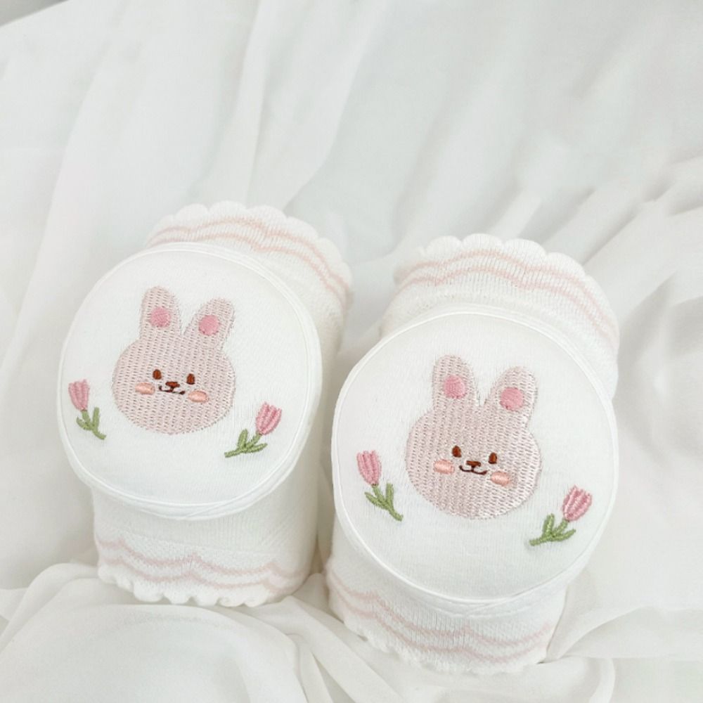 Baby Knee Pad Crawling - 綿製ベビー膝パッド漫画デザイン膝当てレッグウォーマー幼児用うさぎクロール肘パッド幼児用プロテクター子供用レッグパッド