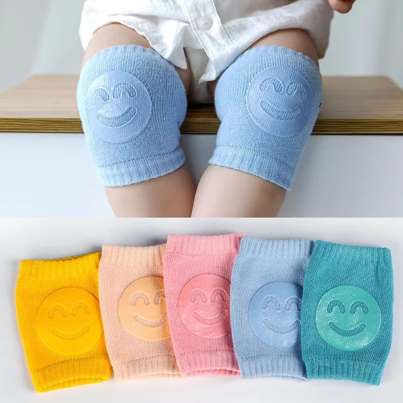 Baby Knee Pad Crawling - 1/2 ペアベビー膝パッド綿製クロール肘パッド安全膝パッドレッグパッドブルー