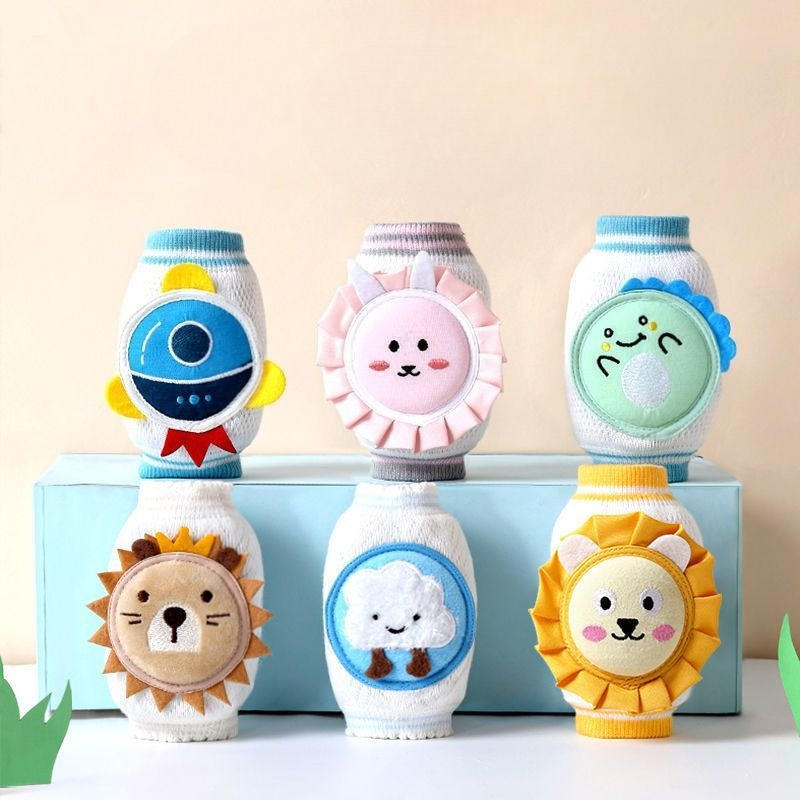 かわいい漫画の子供用膝パッド、夏用メッシュ通気性、赤ちゃんの - Baby Knee Pad Crawling のレビューと価格