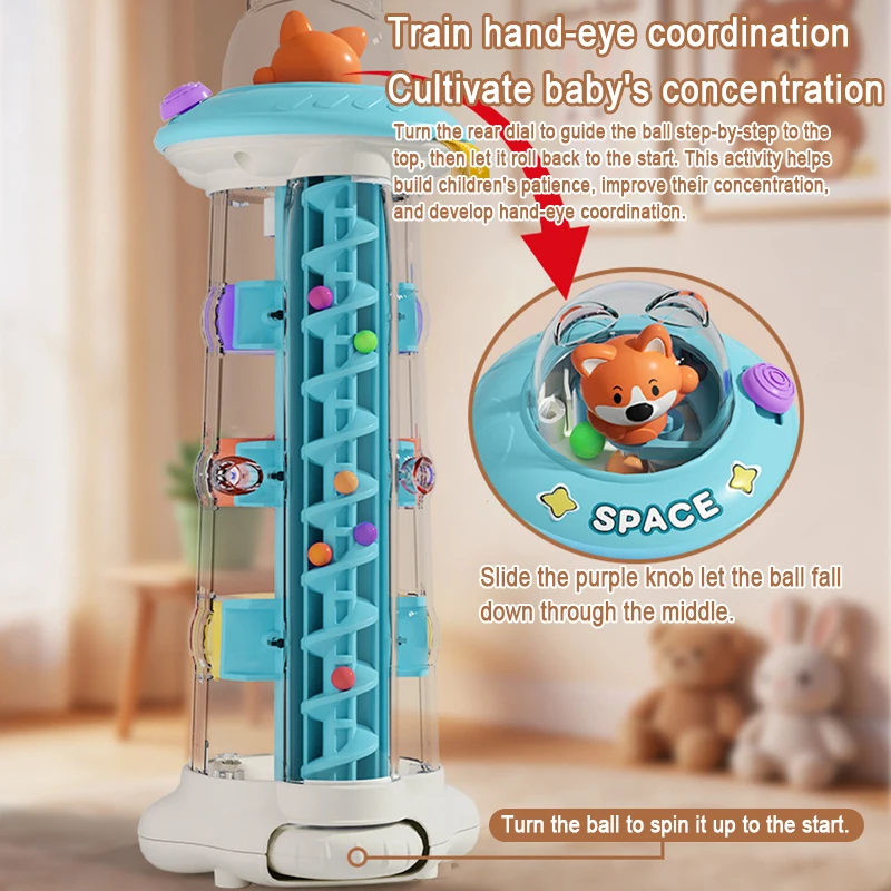 モンテッソーリボールドロップタワーおもちゃ、指先の細かい運動 - Toddler Learning Tower のレビューと価格