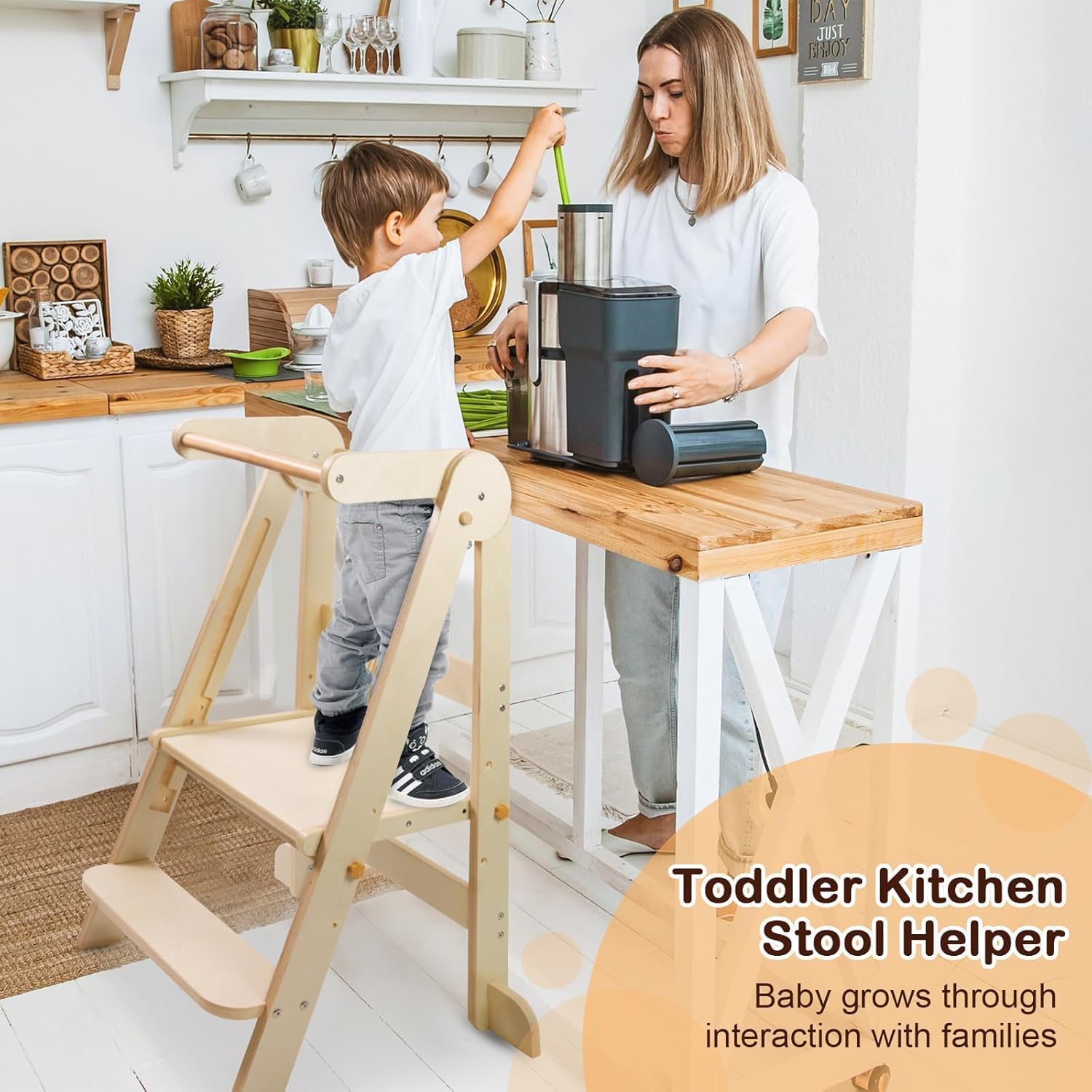 折りたたみ式幼児用キッチンタワー、ホワイトボードと安全レール - Toddler Learning Tower のレビューと価格