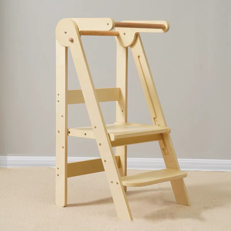 3高さの子供用木製踏み台、モンテッソーリスタイルの折りたたみ - Toddler Learning Tower のレビューと価格