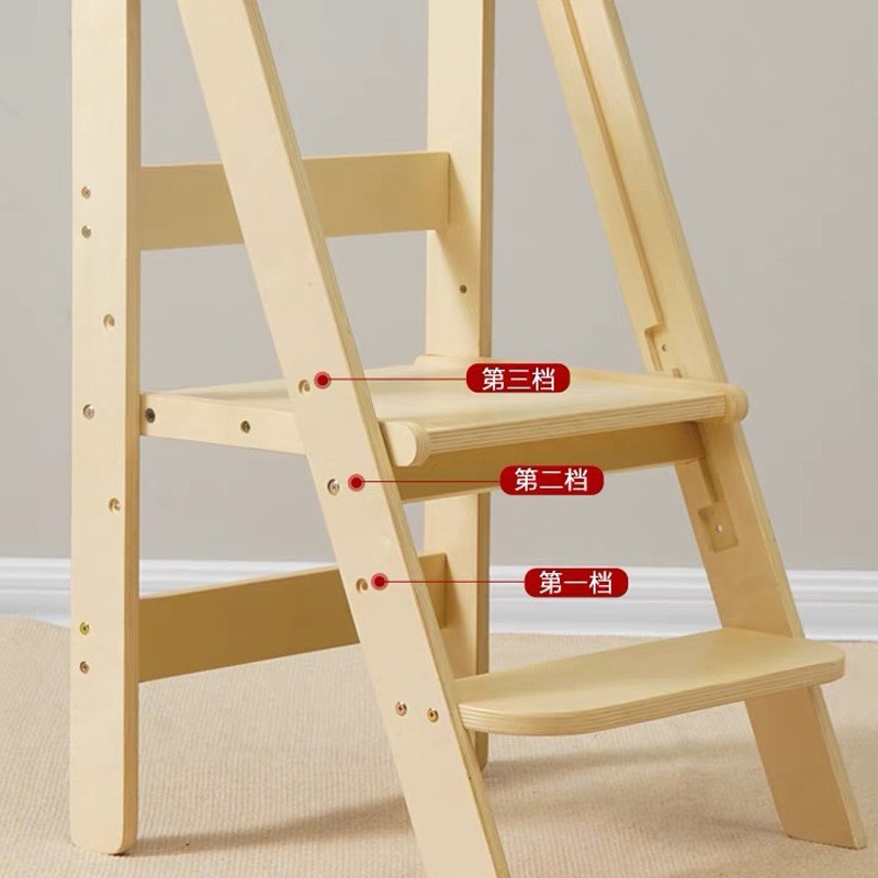 3高さの子供用木製踏み台、モンテッソーリスタイルの折りたたみ - Toddler Learning Tower のレビューと価格
