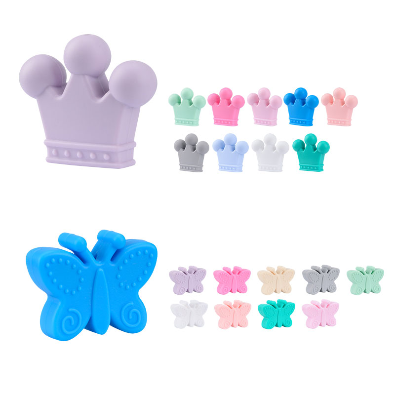 熱い販売 10 ピース/ロットシリコーンクラウンビーズ BP - Baby Products In Sale のレビューと価格