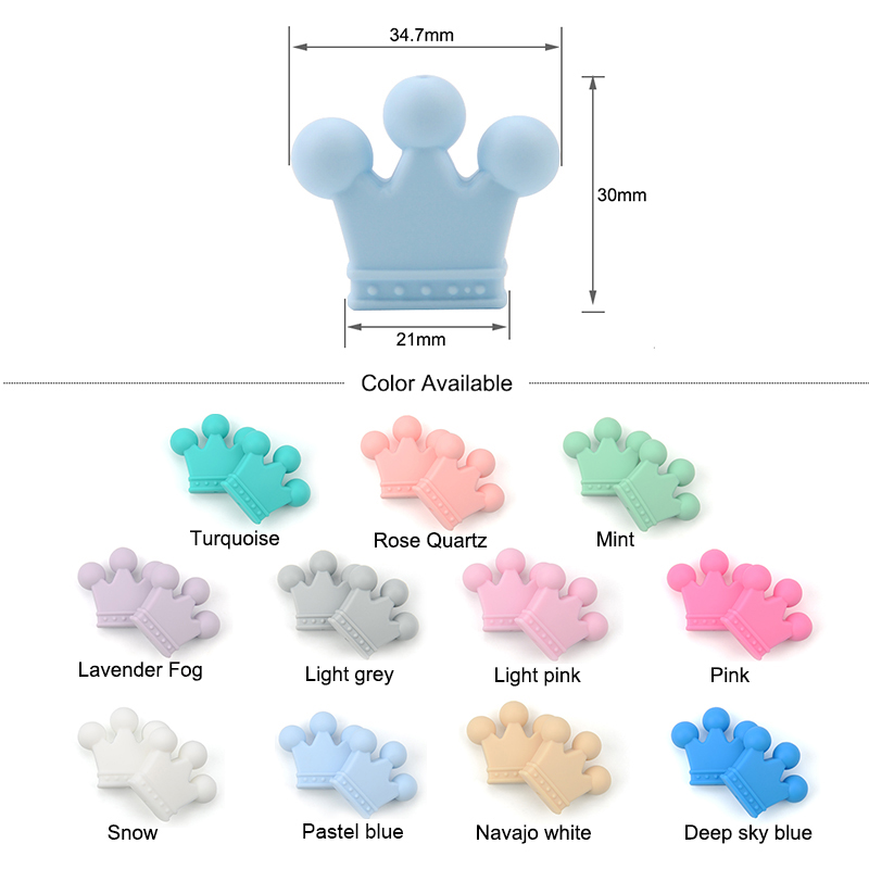 熱い販売 10 ピース/ロットシリコーンクラウンビーズ BP - Baby Products In Sale のレビューと価格