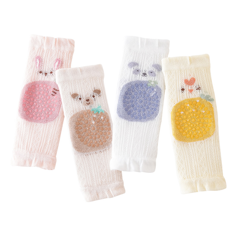夏用メッシュ通気性ベビー膝パッド　可愛い漫画柄コットン薄手　 - Baby Knee Pad Crawling のレビューと価格