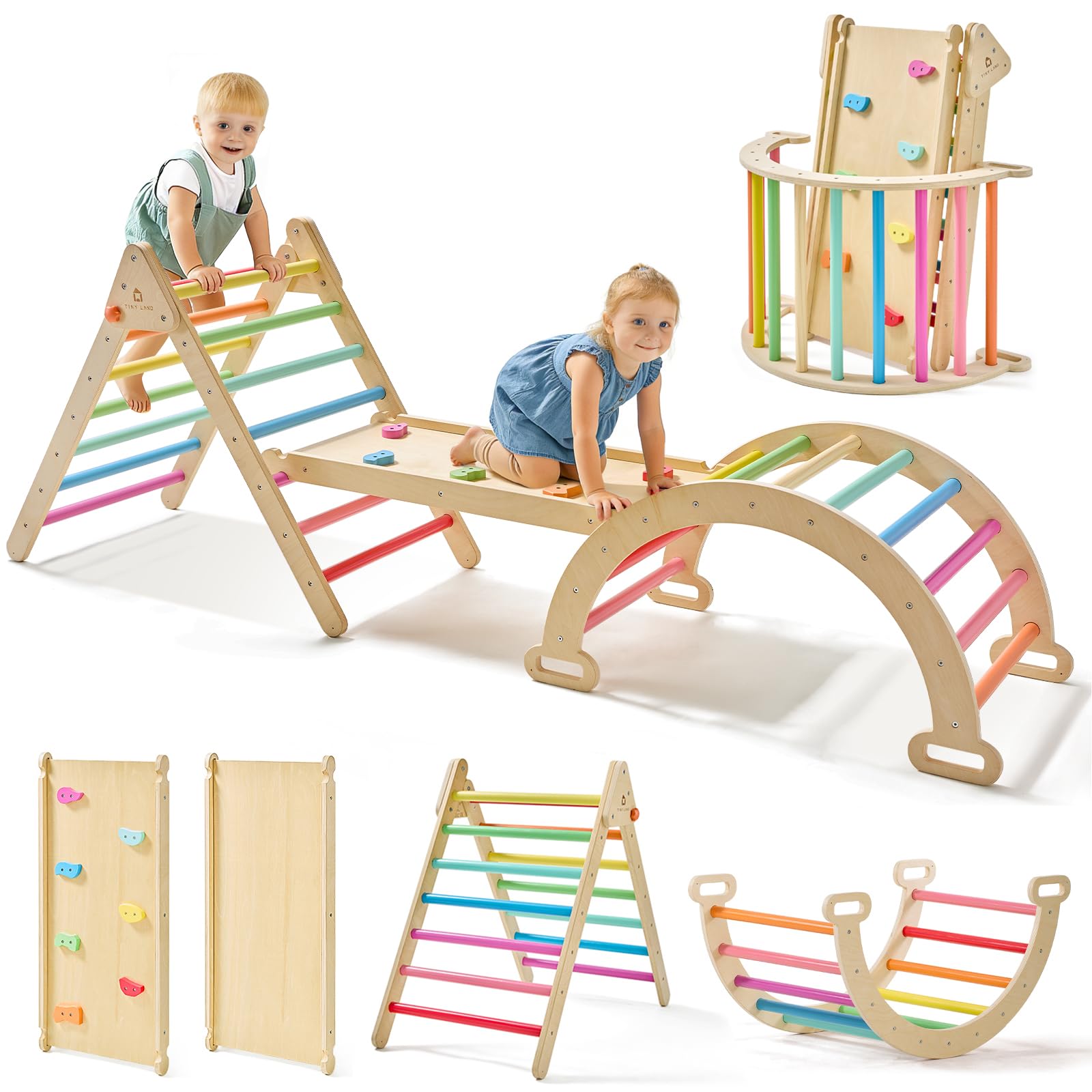 モンテッソーリ木製学習タワー折りたたみ式おもちゃスライド付き - Toddler Learning Tower のレビューと価格