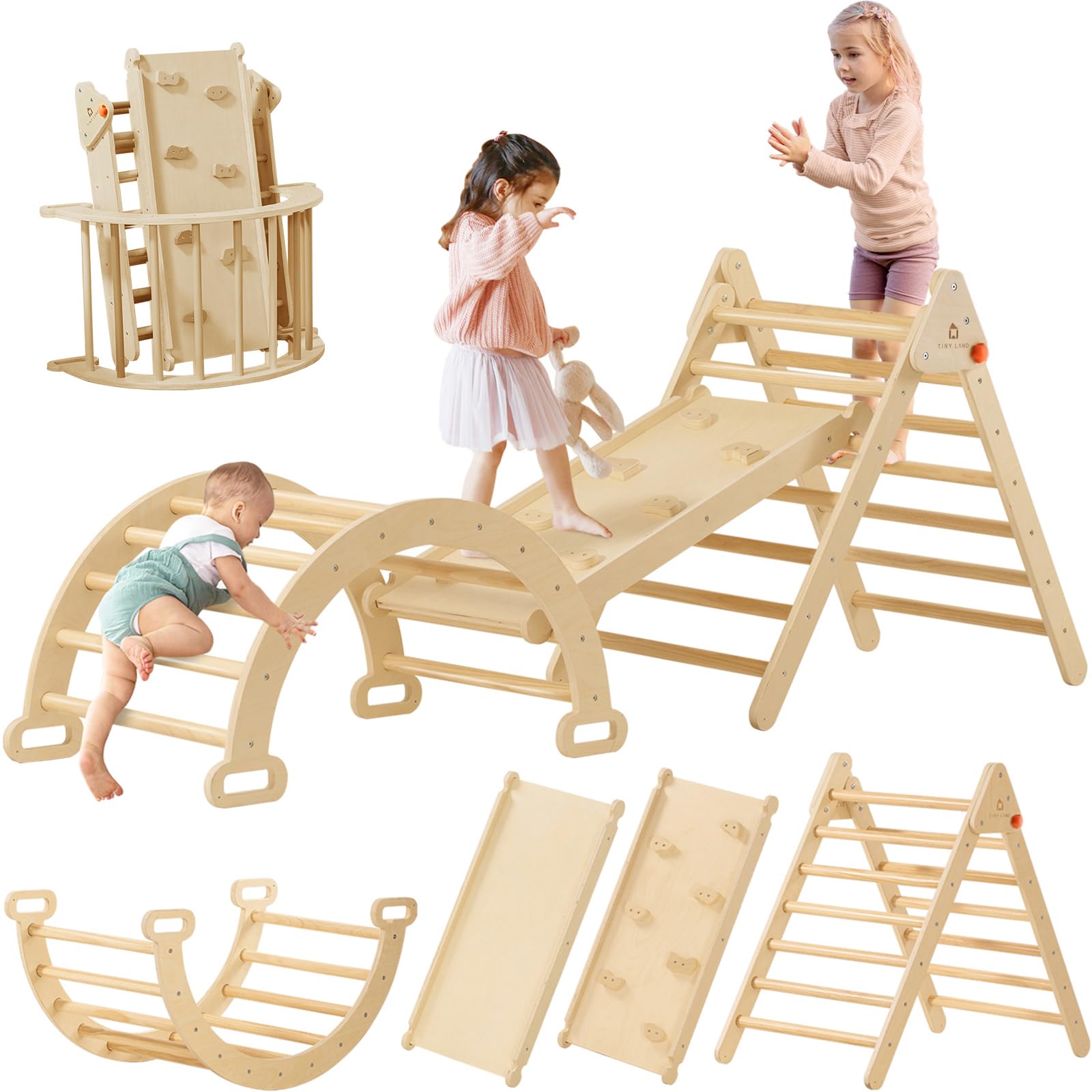 モンテッソーリ木製学習タワー折りたたみ式おもちゃスライド付き - Toddler Learning Tower のレビューと価格