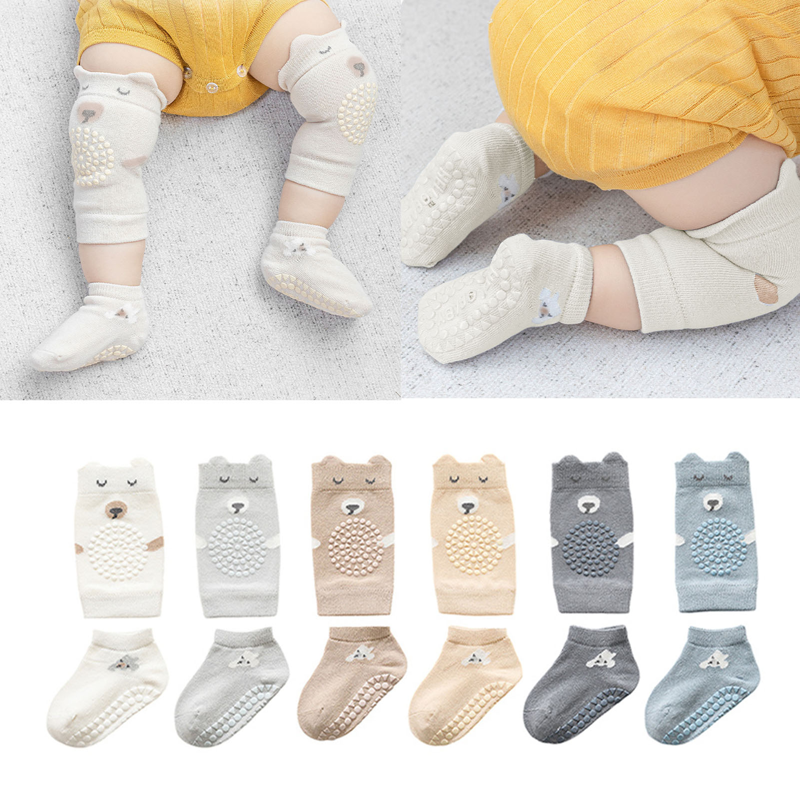 ユニセックス幼児用ニーパッド,膝プロテクター,滑り止め,赤ち - Baby Knee Pad Crawling のレビューと価格
