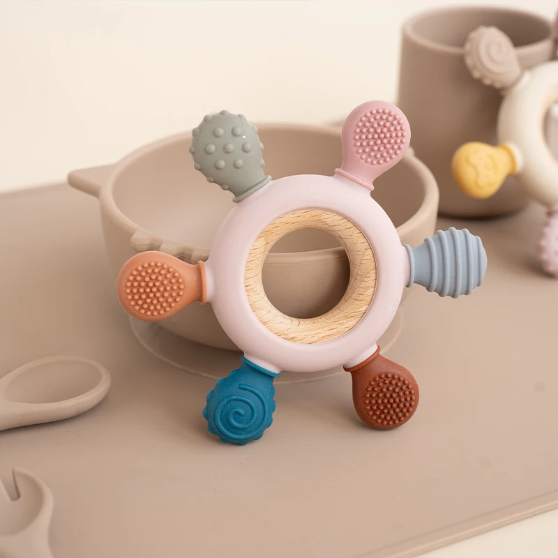 1pc 食品グレードのベビーシリコーンおしゃぶり舵形木製リン - Baby Products Application のレビューと価格