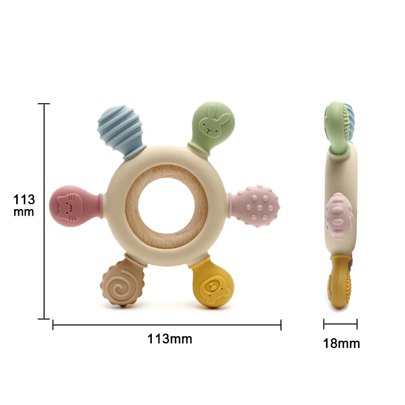 1pc 食品グレードのベビーシリコーンおしゃぶり舵形木製リン - Baby Products Application のレビューと価格