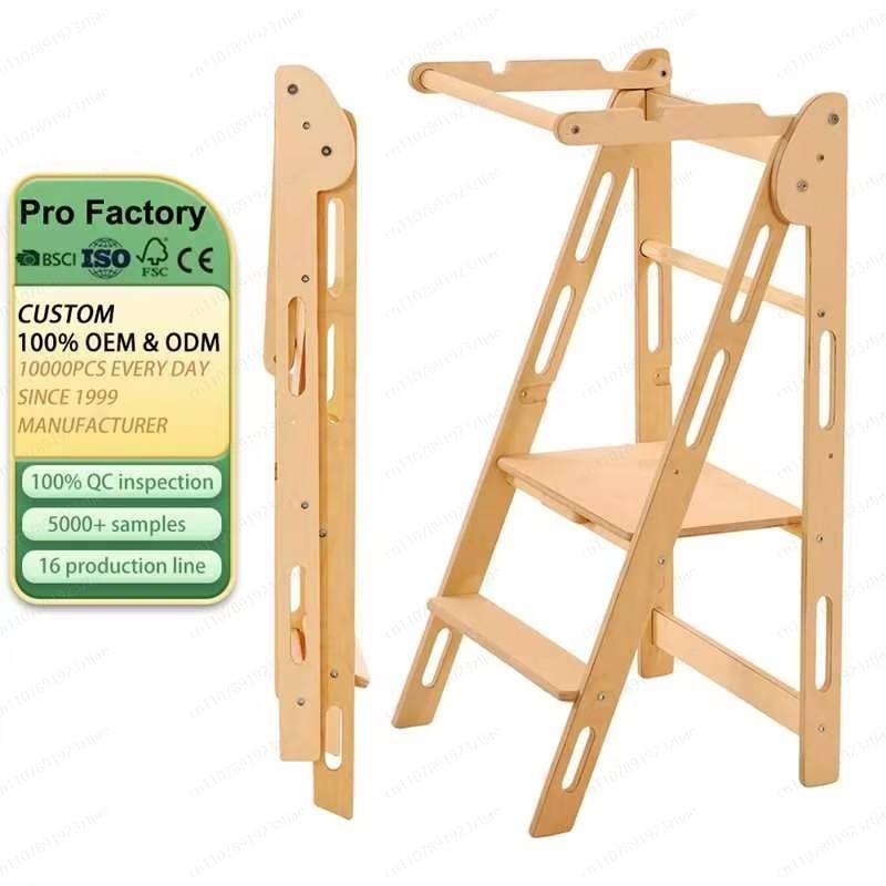 キッチンヘルパー幼児用タワー折りたたみ式子供用踏み台学習タワ - Toddler Learning Tower のレビューと価格